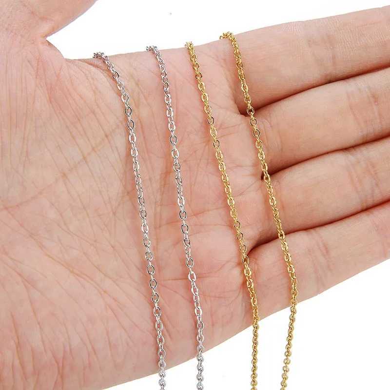 10pcs/lot 455cm 45cm 50cm Stainless Steel Adjustable Link Chain Necklace Women Gold Color Fashion chokers Jewelry WholesaleW251105