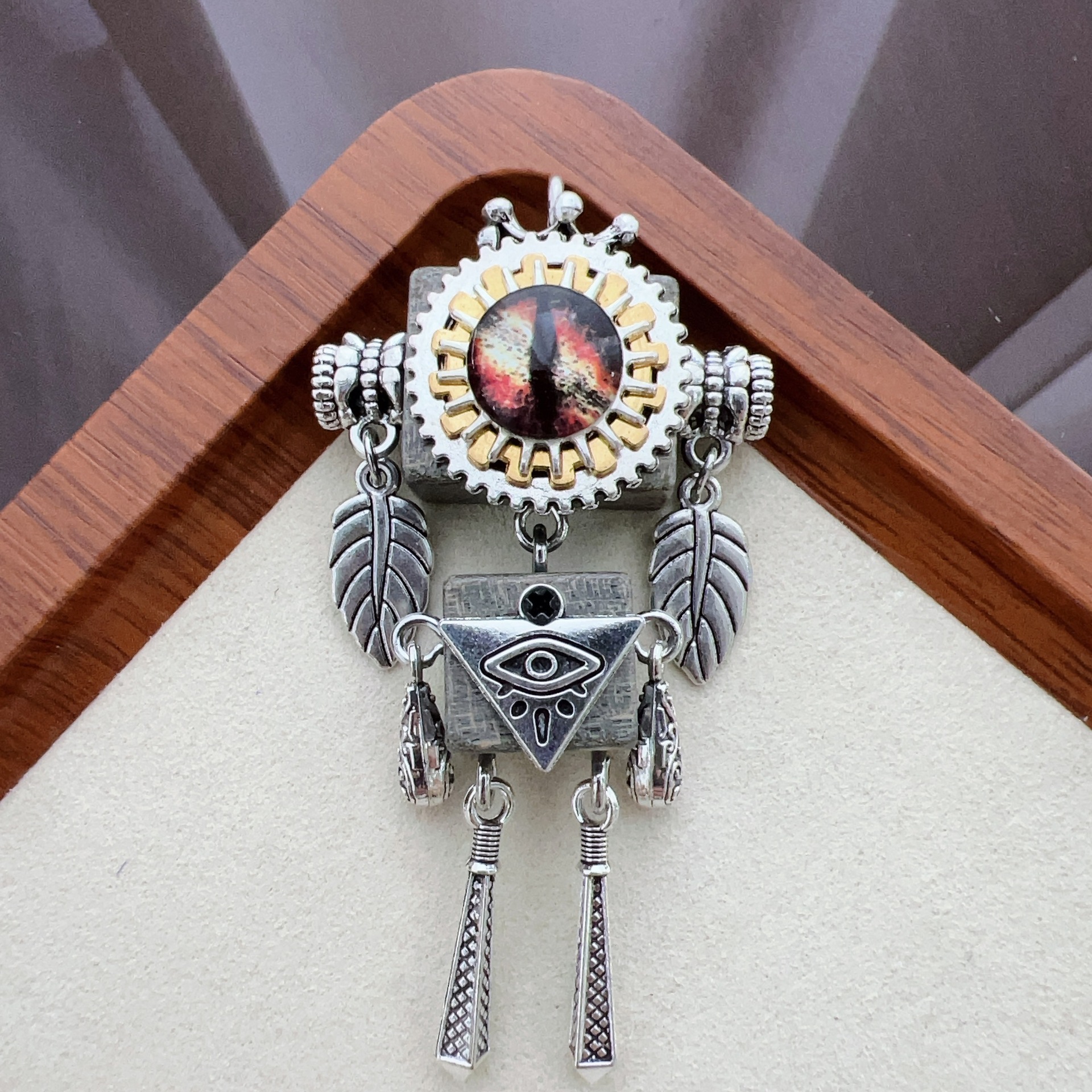 Punk Robot Pendant Niche Design Phone Keychain Charm Fashion Cartoon Necklace for Women Fadeless