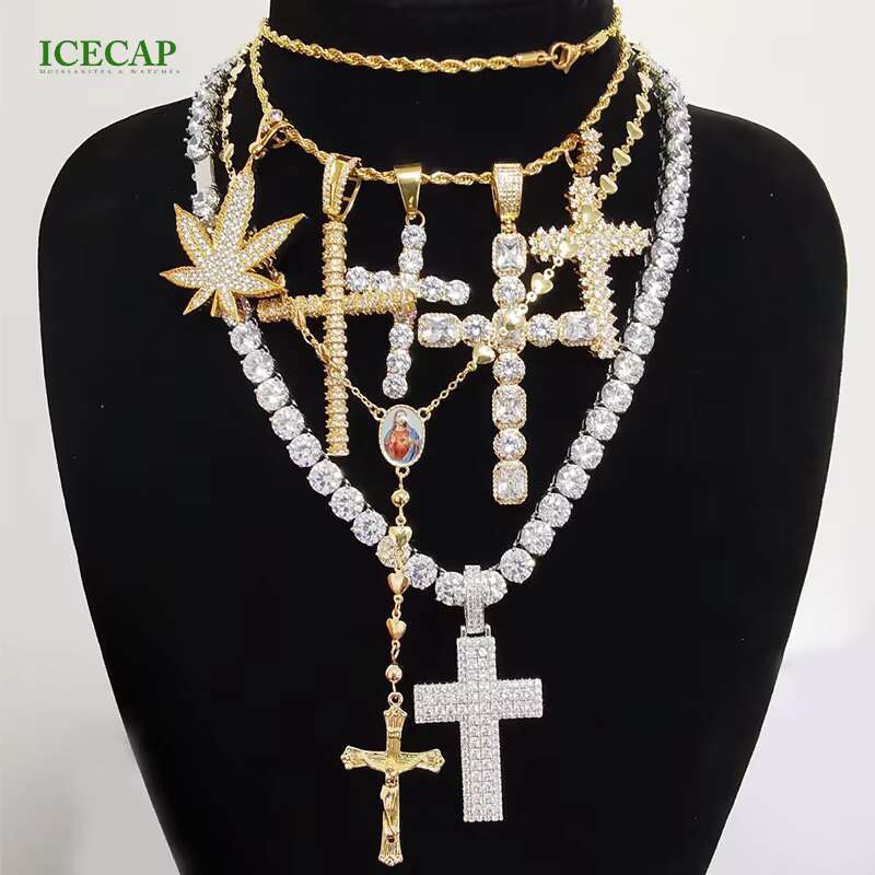 New Arrival Cuban Chain Full Iced Out VVS Moissanite Diamond Can Customization Cuban Link Chain Hip Hop Necklace