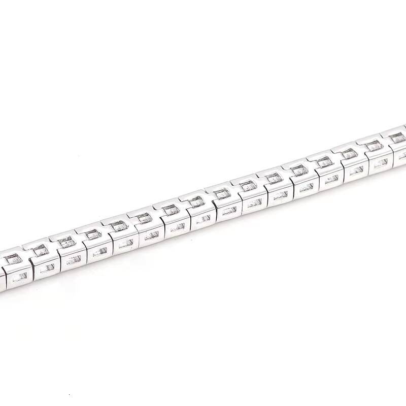 New Princess Cut Moissanite Bracelet Silver 10k 14k 18k Gold Tennis Bracelet Chain Factory Custom Jewelry