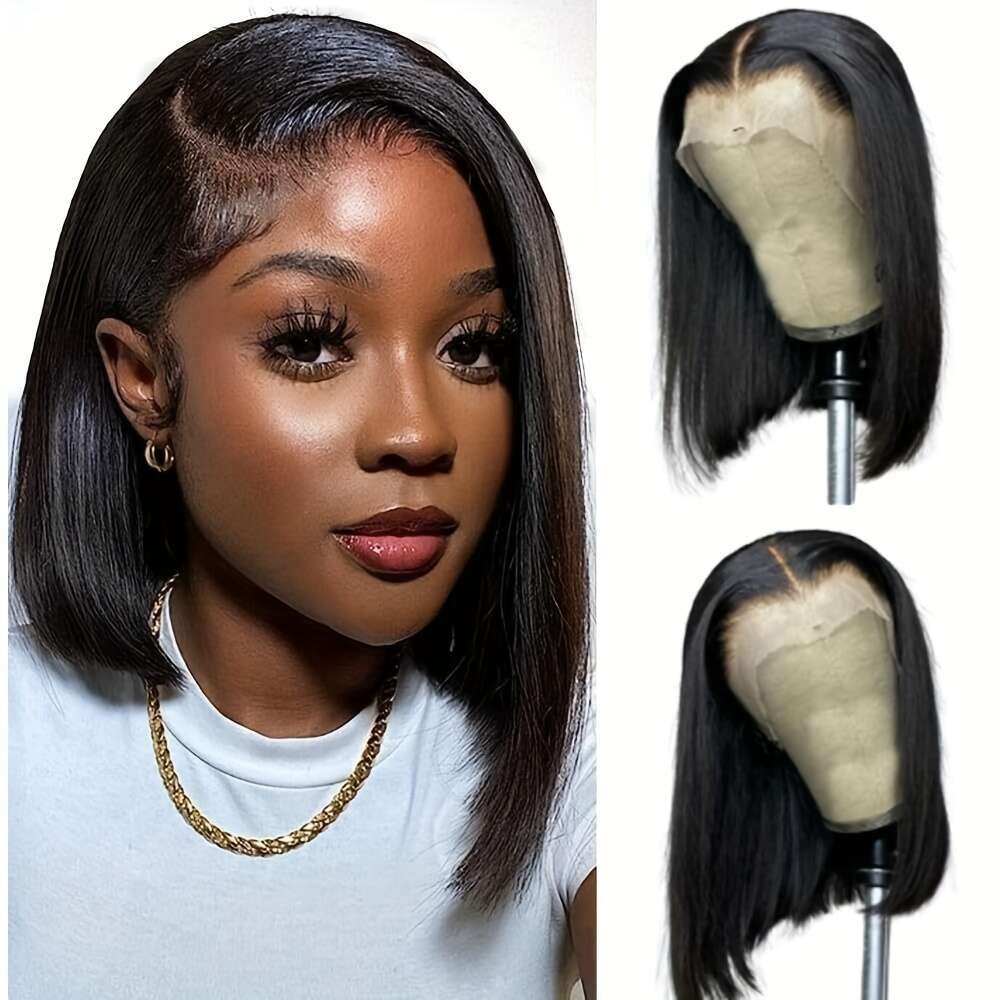 8-34 Inch HD Front Pre Plucked Hairline 13X4 Straight Human For Women Brazilian Lace Frontal Wigs With Baby Hair Free Part