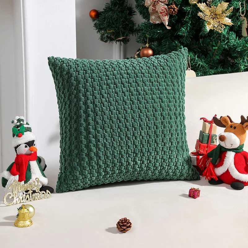 Simple Christmas Throw Pillowcase Cojine Corduroy Three-Dimensional Bubble Granule Sofa Pillow Cushion Cover 30x50/45x45/50x50cm Y251105