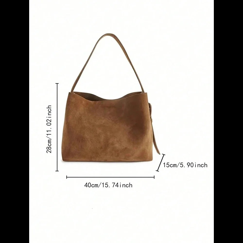 Retro Bag Brown Large Capacity Shoulder Underarm Crossbody Fashion and Leisure Daily Womens 251028
