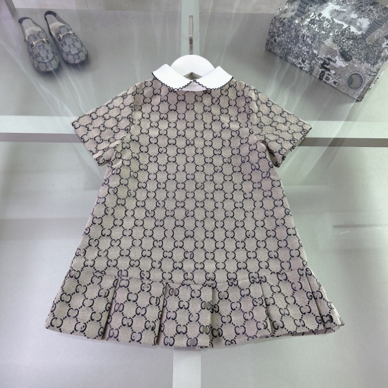 Girl's Dresses casual cotton flower dresses babies designer princess dress childrens luxury dress skirts baby childrens clothes set Size 90cm-160cm L12