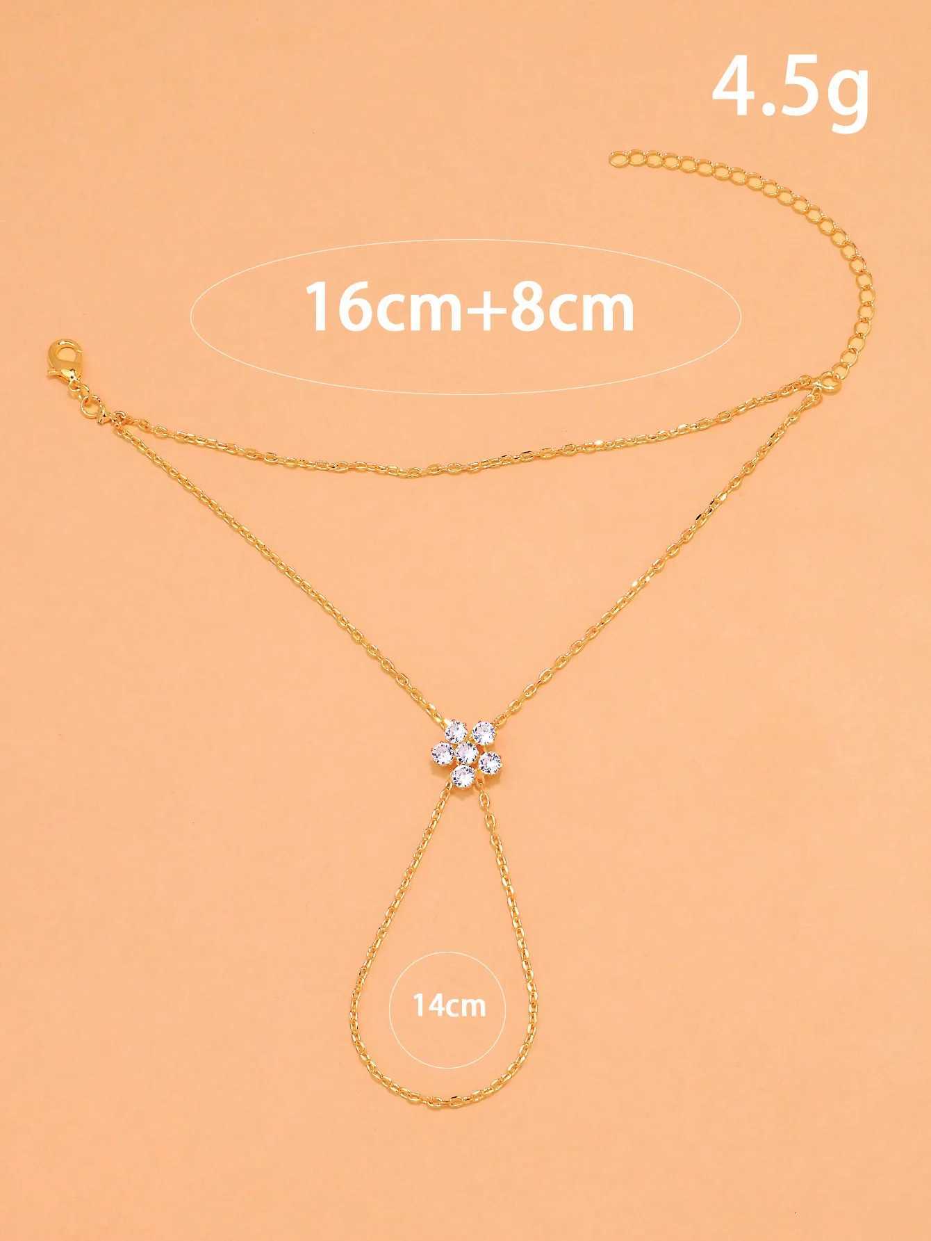 A New European and American Diamond-studded Finger Bracelet for Women Fashionable and Gigh-end Bride Hand Chain for WomenXJ251105