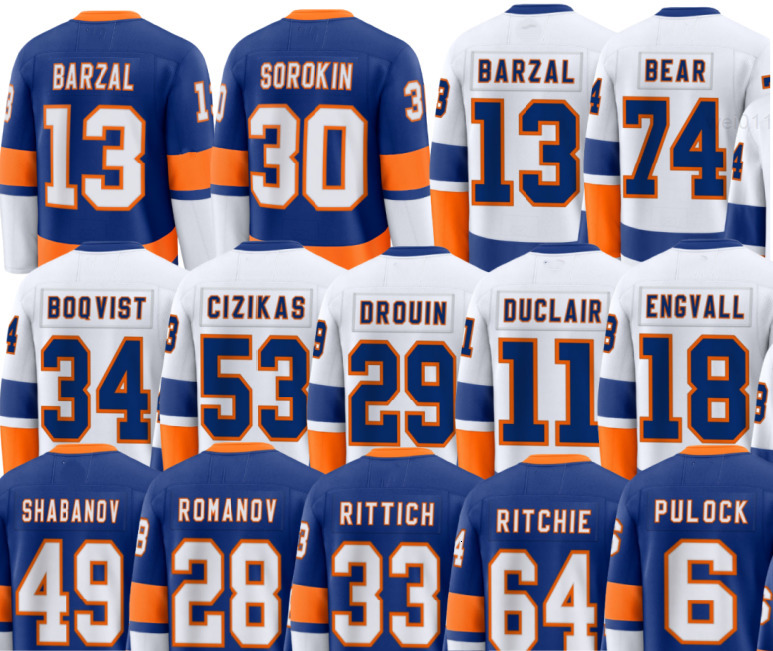Kyle Palmieri Islander Jersey Hockey Matthew Schaefer Jonathan Drouin Bo Horvat Maxim Shabanov Emil Heineman Simon Holmstrom Mathew Barzal Tony DeAngelo