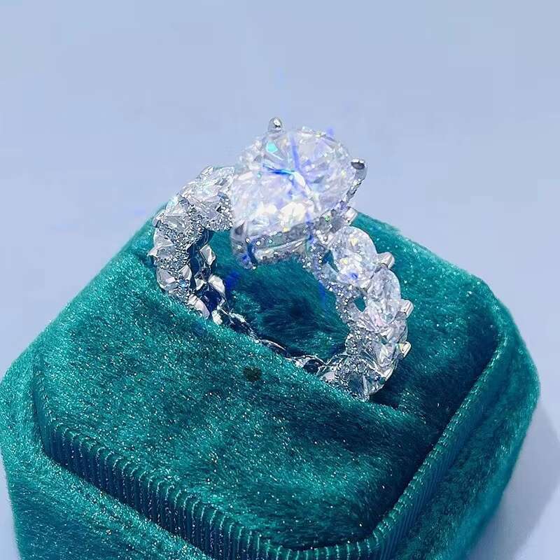 5cts Main Stone Luxury Vintage Engagement Ring Moissanite Ring White Gold