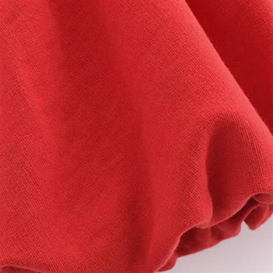 2025 Spring Product Womens Fashion Solid Color Lantern Balloon Bottom Cotton Mini Skirt 250402