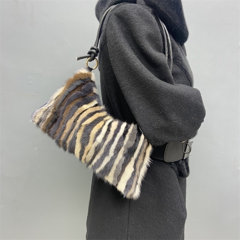 Real Mink Fur Bag Shoulder Bag Women Purses and Handbags High Quality Fur Crossbody Bags For Women Handbag251104ww