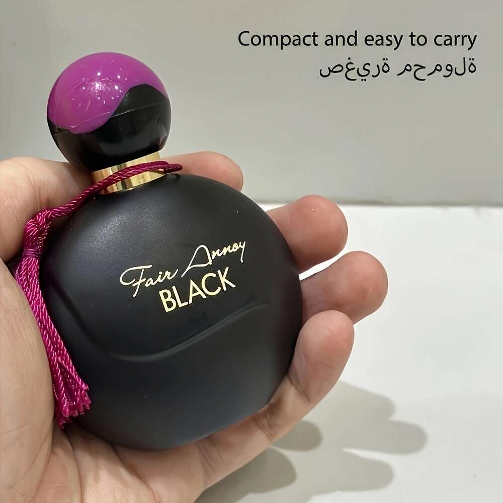 Premium Black Perfume, 50ml, Dubai Style Eau de Toilette, Fragrance, Natural Base, Jasmine Lemongrass Blend, Long-lasting Floral Scent, Exquisite Pack