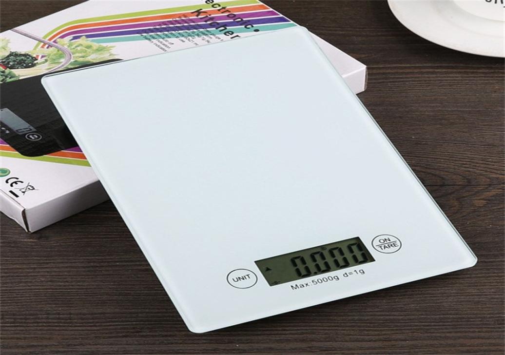 Digital Kitchen scale electronic precision scale weighs from 1 gram to 5kg 5000 grams GR tempered glass touch screen Panel Baking 3010701