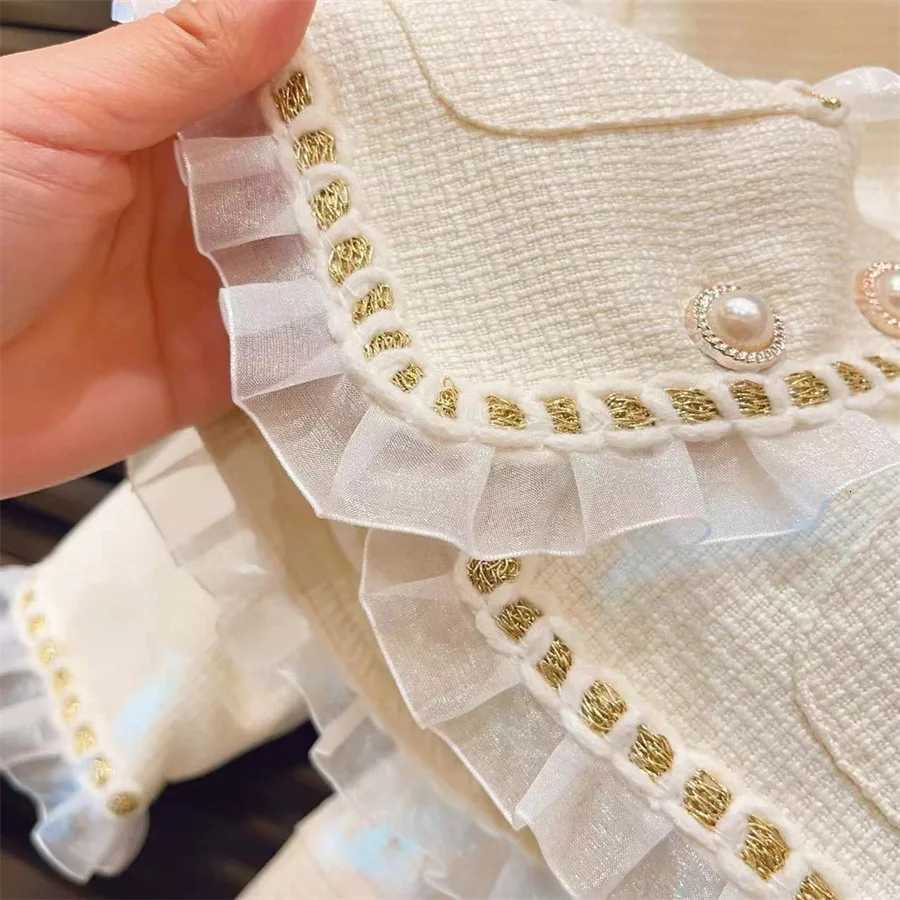 Childrens Clothing Sets Lace Coat Pleated Skirt 2pcs Sets Toddler Girl Clothes Winter Kids Clothes Baby Girl Outfit Set Y251105