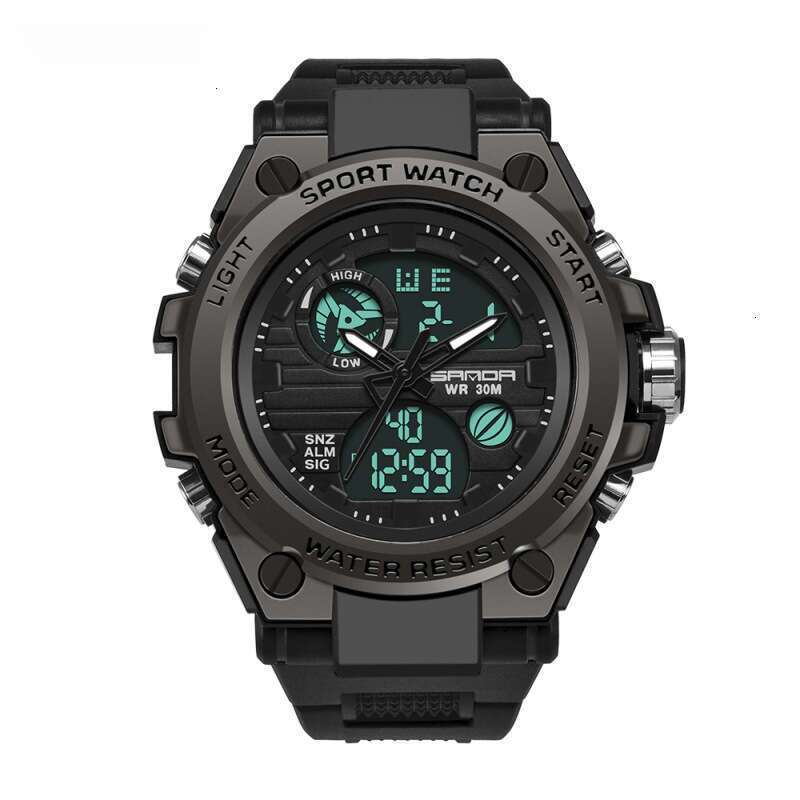 DHwatches Sanda Sports for Boys, Junior High School Outdoor Waterproof Special Forces Cool Tactical Youth Luminous Electronic Watch