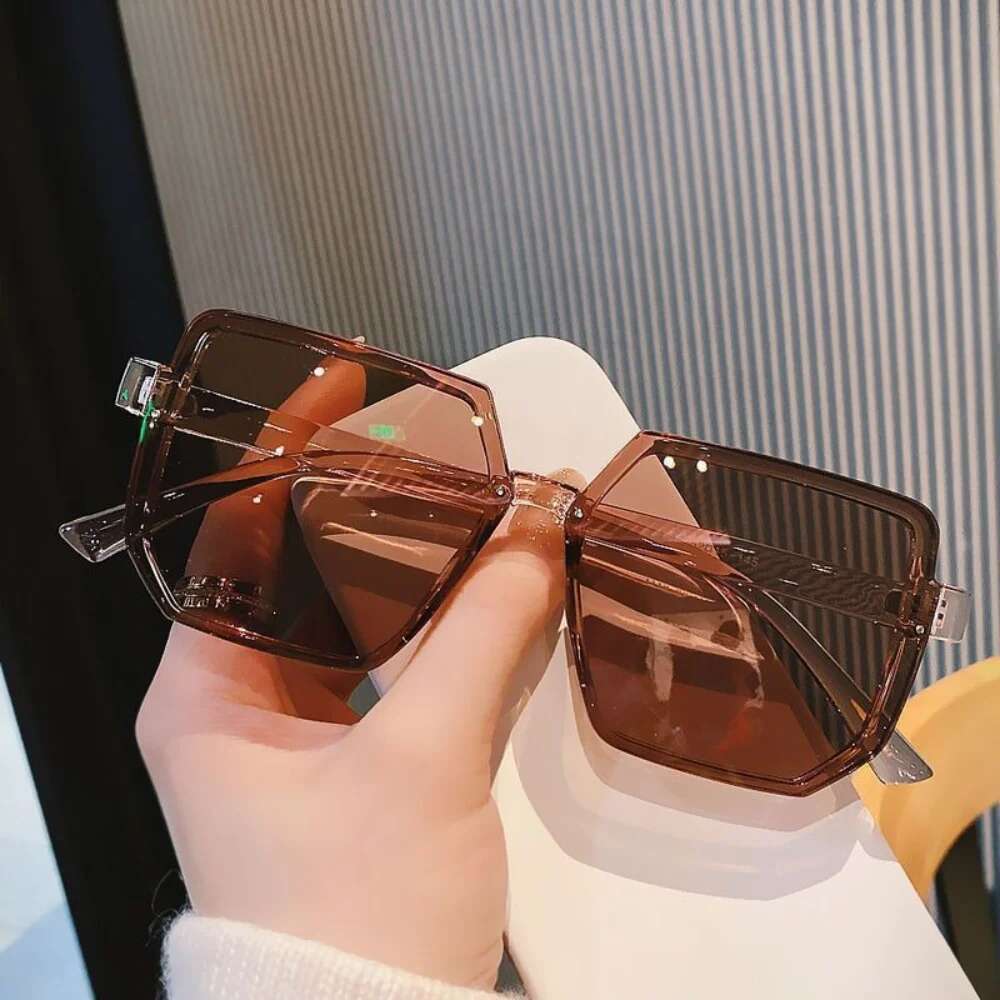 Fashion Women Men Brand Big Frame Square Sun Retro Eye Glasses Goggle for Male Female Polygon Sunglasses