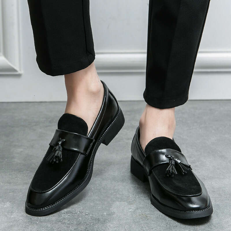 Large tassel for men's patchwork style 38-46 Spring and Autumn New Men's Business Dress British casual leather shoes