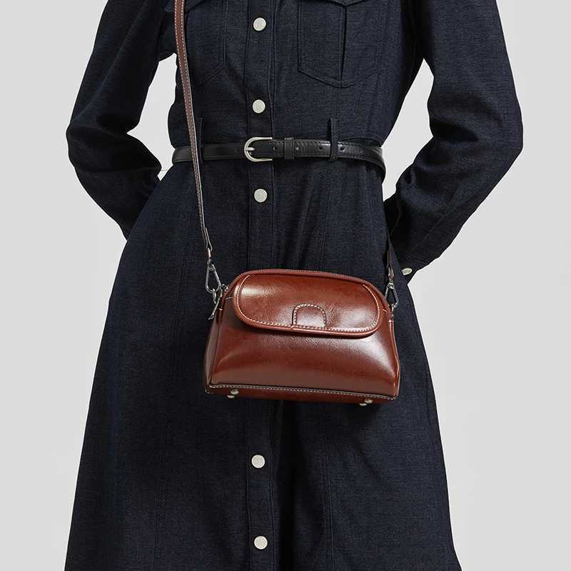 Womens Genuine Leather Handbag Fashionable Versatile Shoulder bag Multicolor Cowhide Crossbody Bag Women Mini cross bag Z251104