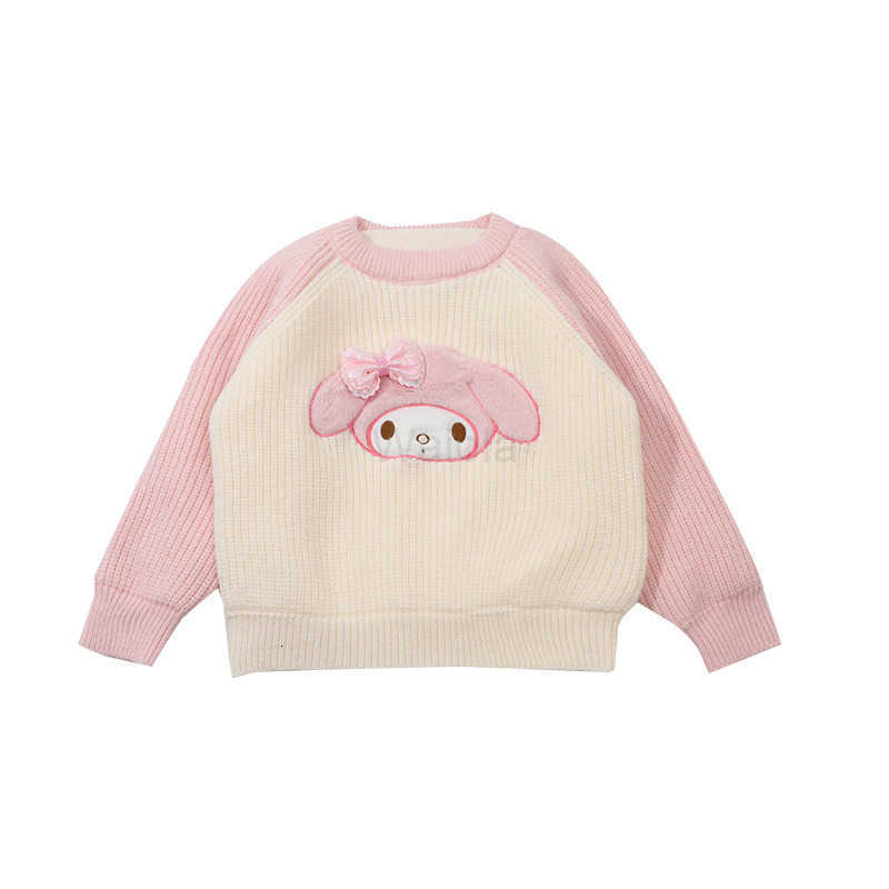 Sanrio Girls Sweater Autumn Winter 2025 New Fashionable Baby Girl Base Shirt Princess Childrens Knitted Top Winter H251105