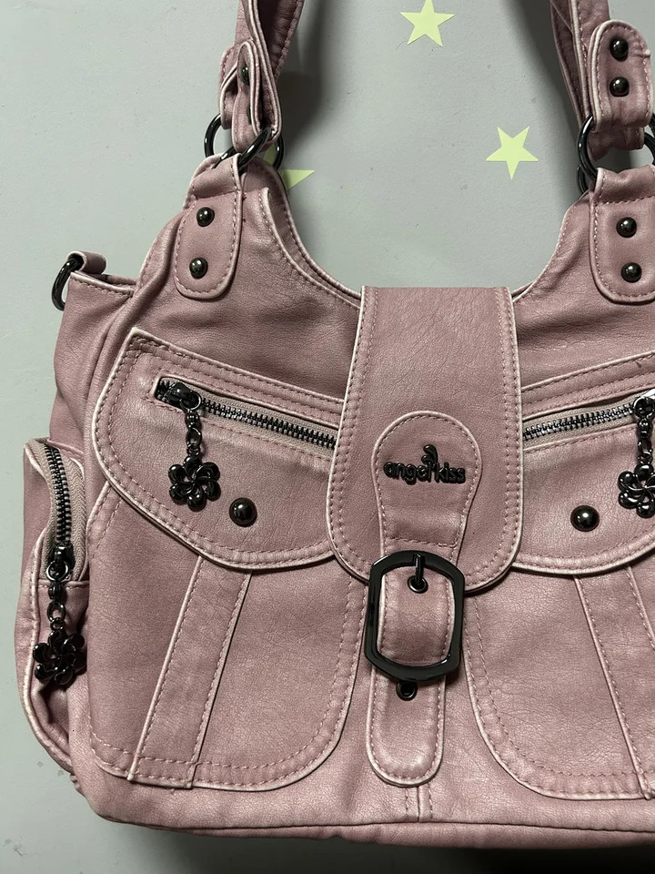 Angel kiss Women Handbags PU Shoulder Bag Satchel Tophandle Shoulder Bag Fashion Dumpling Pack Multipockets Shoulder Bags 251031