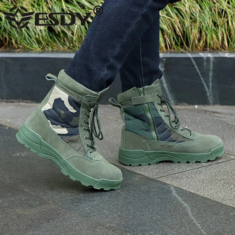 Mens Boots Combat Mens Ankle Boot Tactical Big Size 3646 Boot Male Shoes Work Safety Shoes Men Motocycle Boots 251103