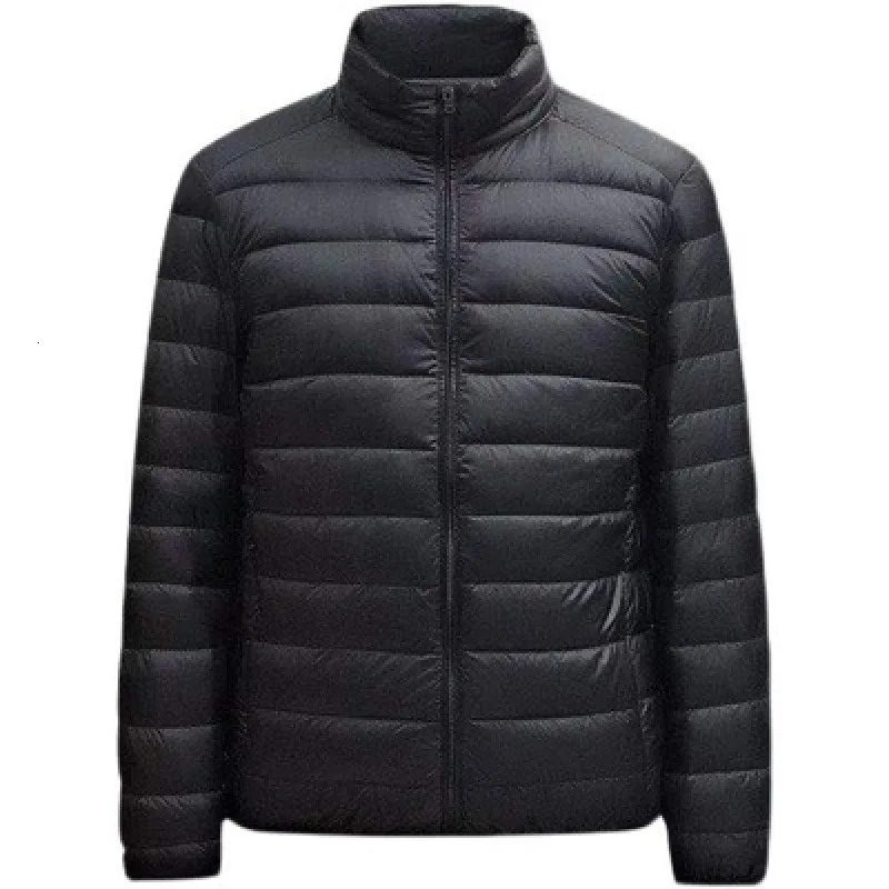 2023 AutumnWinter Mens Solid Classic Casual Cotton Coat Warm Stand up Collar 250324