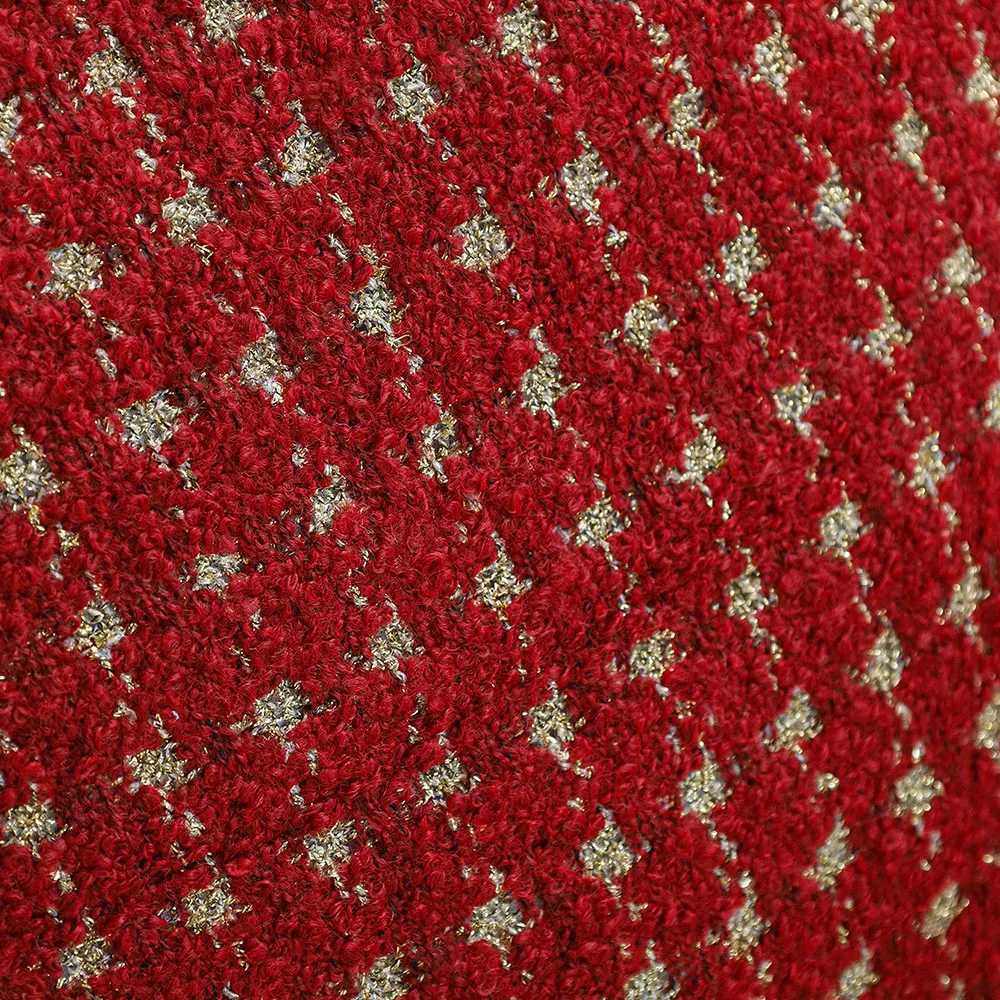 Red Gold Houndstooth Yarn-dyed Christmas Decorative Cushiocover Living Room Sofa Throw Pillow Cover Party Home Decoration 45x45 Y251105
