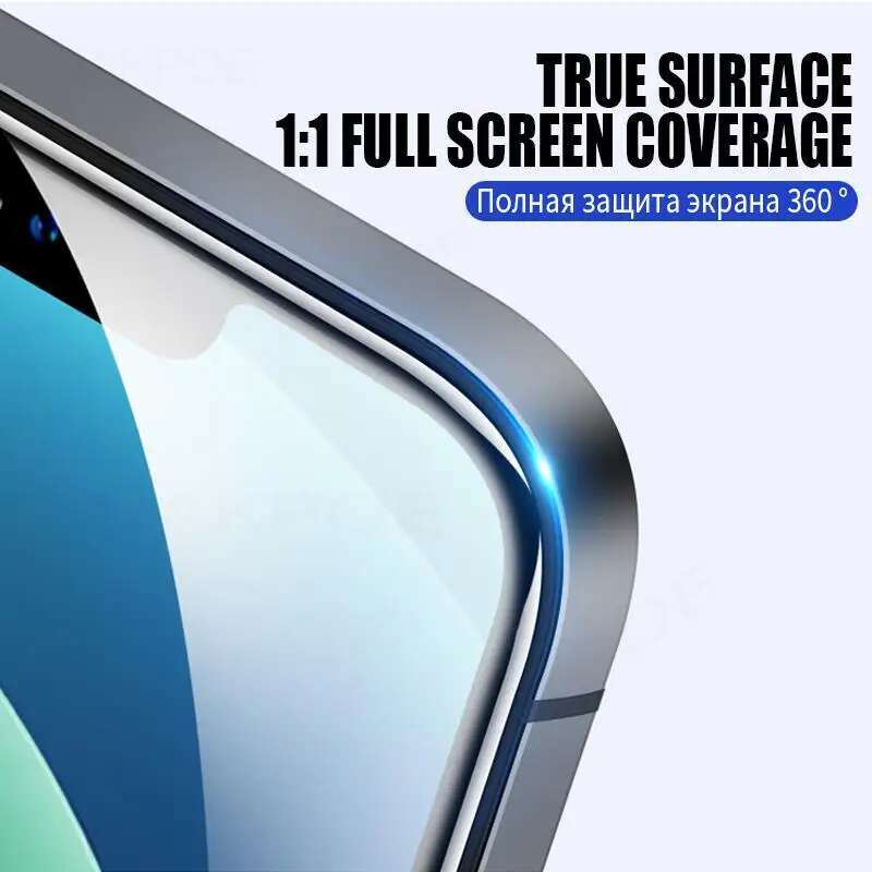 100D Full Tempered Glass For Apple 14 Plus 13 mini 12 11 Pro Screen Protector iPhone X XR XS Max Protection Glas Film