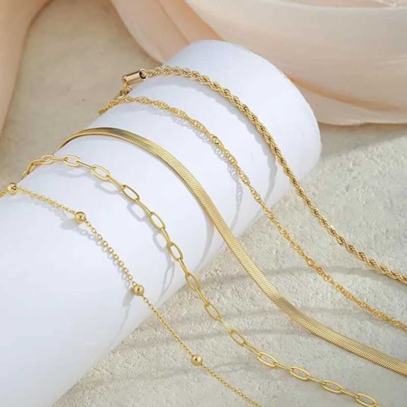 Elegant Adjustable 14K Gold Plated Stacked Bracelet for Women Jewelry Trendy Minimalist Dainty Bracelet for Everyday WearXJ251105