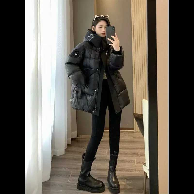 Womens Winter Down Jacket Hooded White Duck Down Coat Glossy Warm Thickened Long Short Puffer Jacket Windproof New in CoatsT251105