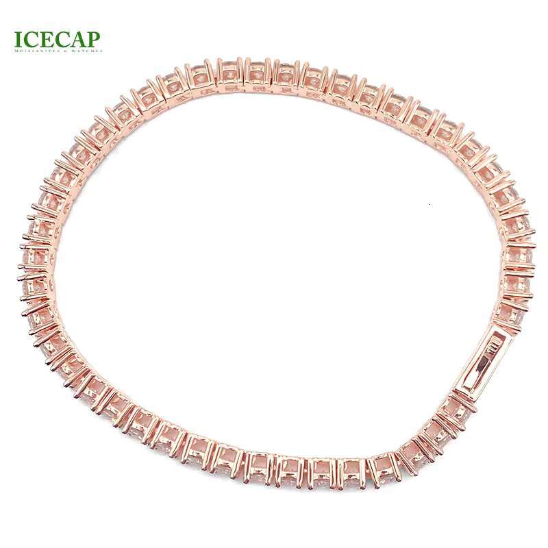 Wholesale Friendship Tennis Lab Diamond Bracelet Custom 925 Sterling Silver Bracelet Moissanite Iced Out Bracelet for Women