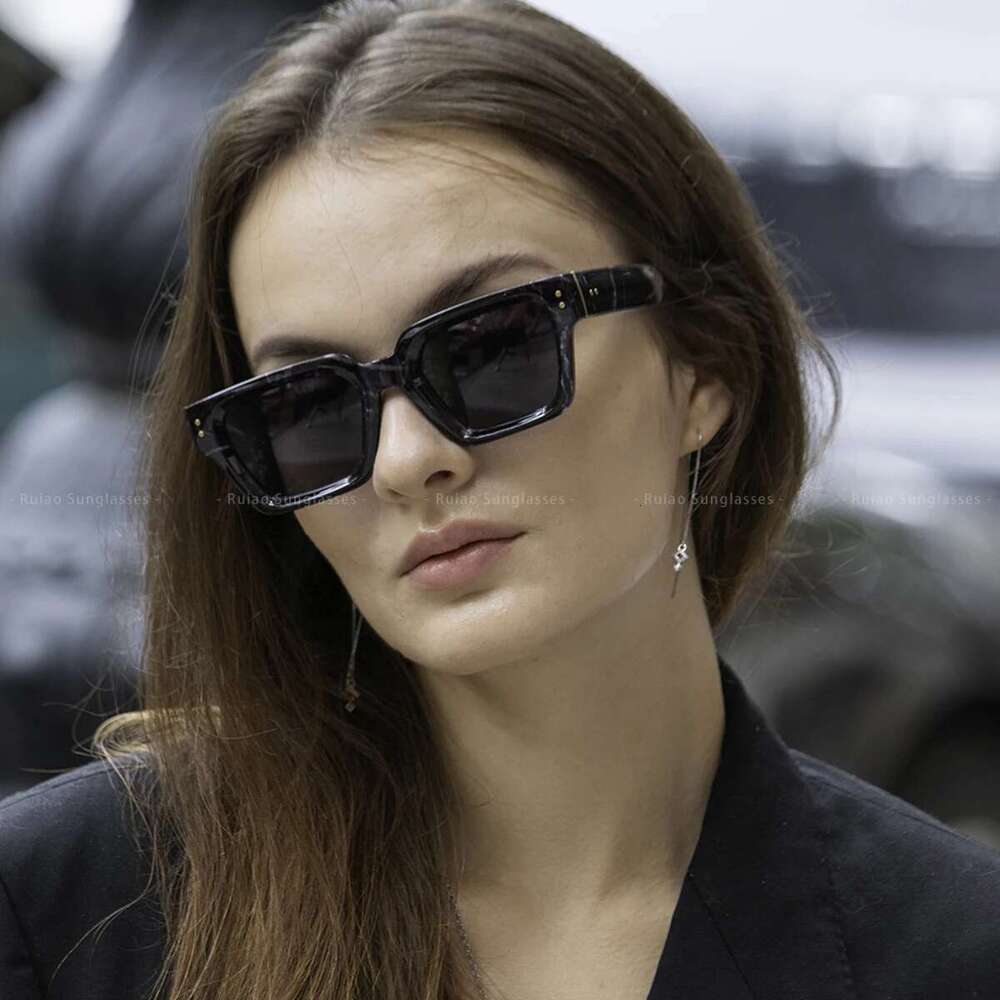 Ruiao 2024 Whole Premium Shades Designer Black Brand Sunglasses Mens Square Sun Glasses For Women