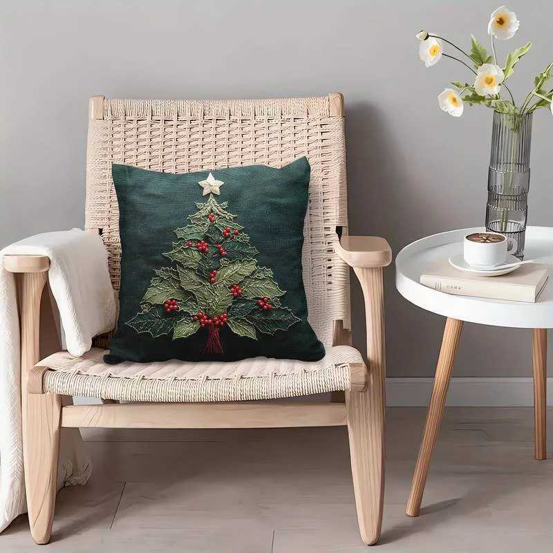Christmas-themed 2D Flat-Printed PillowcaseSuitable for sofa car bedroom decorative cushion cover pillow cover Y251105