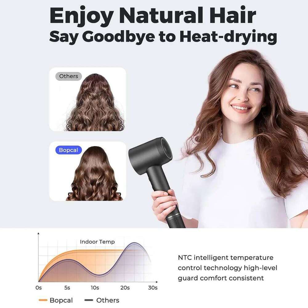 Professional 1600W High Speed 110000Rpm Brushless Cold Hot Blower Low Noise Home Salon Hair Dryer Fast Dry Xiusiyuan251105