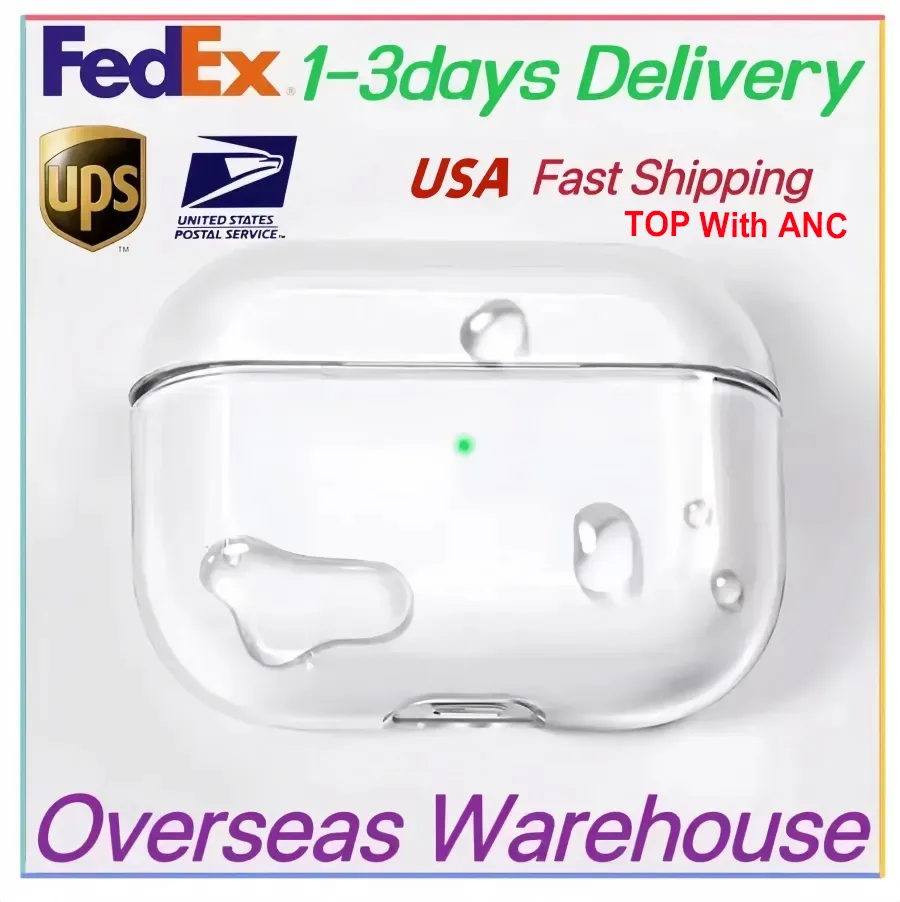 5pcs/lot USA Stock ANC Noise for apple AirPods pro 3 2 earphone 3rd 5 4 6 earphones 3 Solid Silicone Cute Protective Headphone Cover Wireless Headphones Charging Case