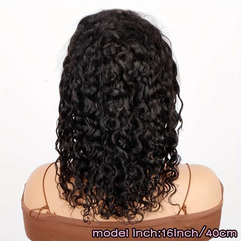 4X4 Glueless Bob For Women Curly Front Human Plucked Pre Cut Lace Ready To Wear 180% Density Black, Put On And Go Wig, Natural Hair Solution, Kinky Cu