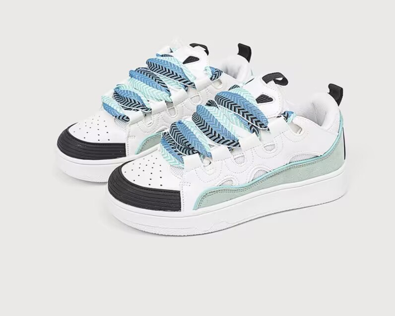 With Box Designer Curb shoes sneakers for men women black mens womens trainers Plate-forme casual chaussure platform35-44