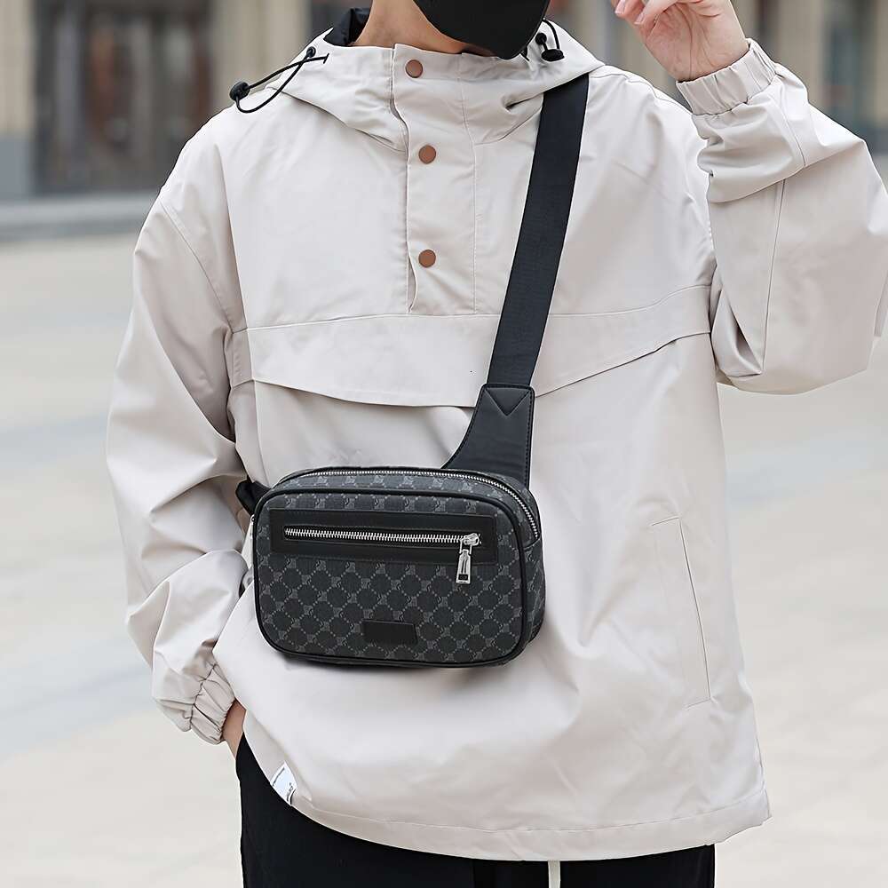 Men's Presbyopic PU Business Casual Chest Bag Crossbody Shoulder Bag, Valentine's Gift, Father's Day Gift