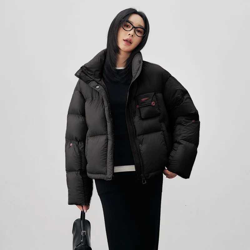 Down Jackets Woman Winter Coats New Warm WomenS Clothing Trend 2025 Short Down Jackets Stand Collar High Quality Loose CoatT251105