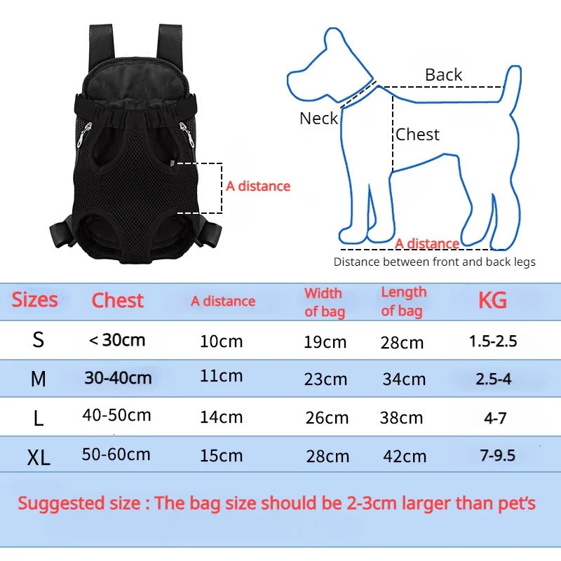 Double Shoulder Breathable Portable Travel Pet Dog Backpack Mesh Front Bag for Small Cats Outdoor 251028