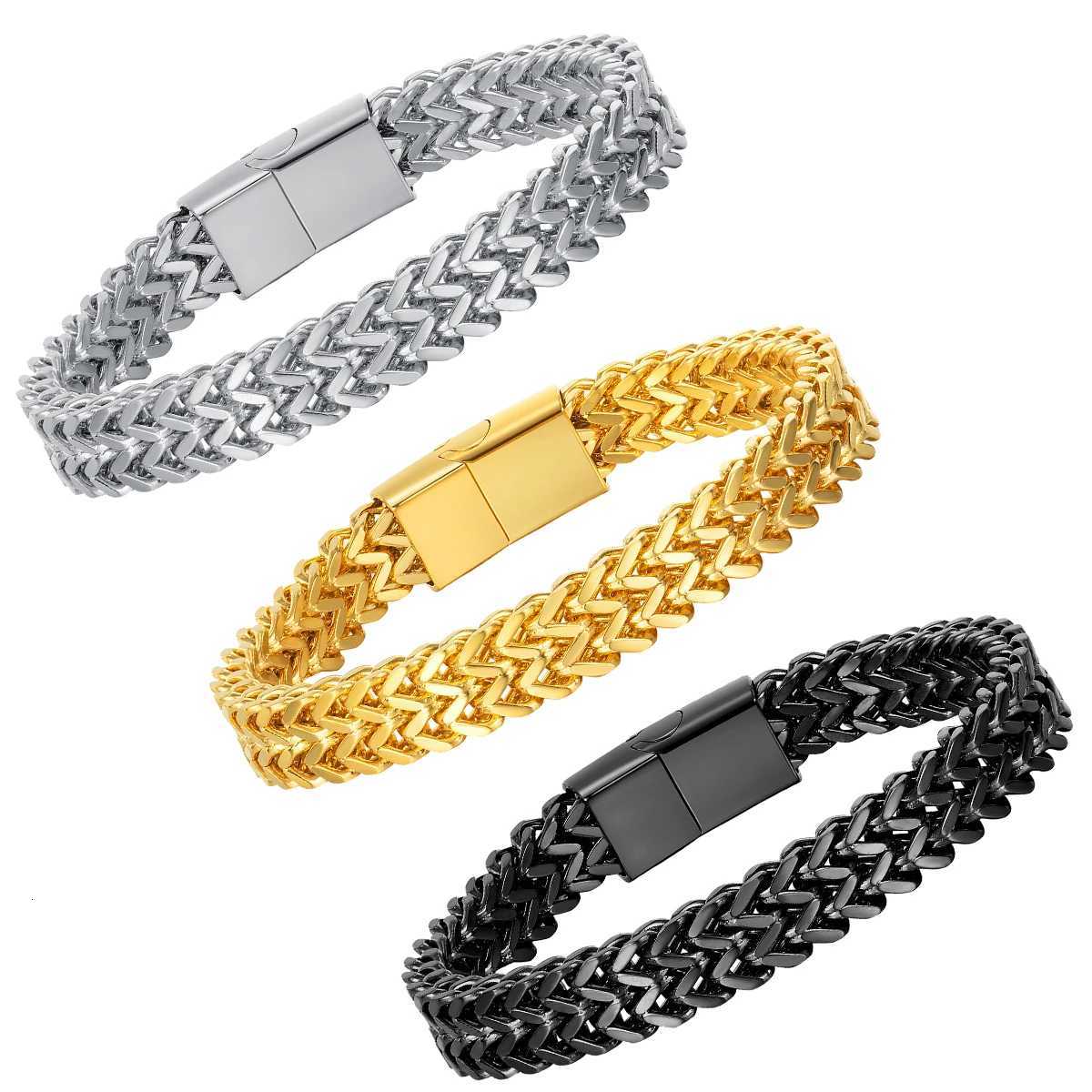 Fashion Men Cuban Bracelet Stainless Steel Women Bracelet On Hand For Couple Unisex Wrist Chain JewelryXJ251105