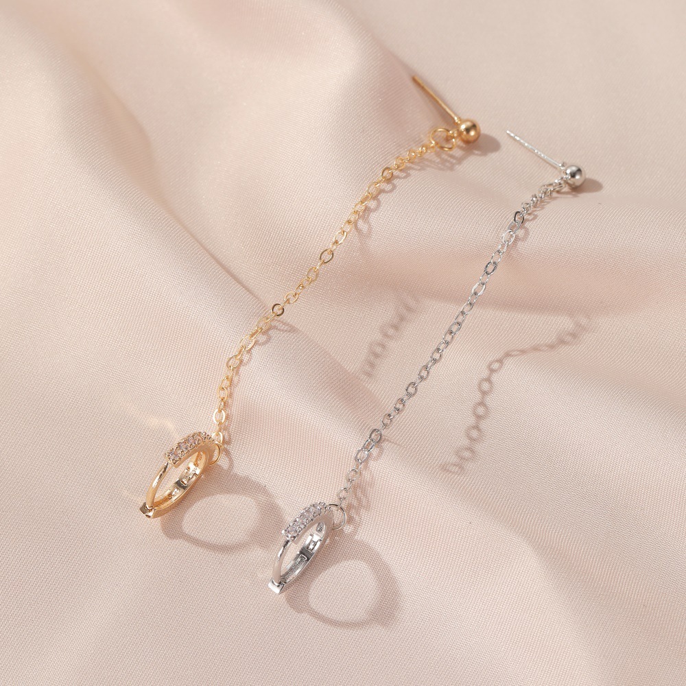 Long Geometric U-shaped Clips Moon Snake-shaped Stud Earrings Non-mainstream Integrated Ear Accessories