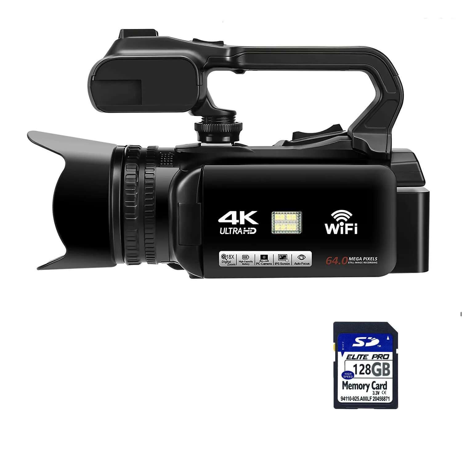 New 4.0"Touch Screen Digital Video YouTube Camcorder 4K Ultra HD camera 64MP Streaming Camera