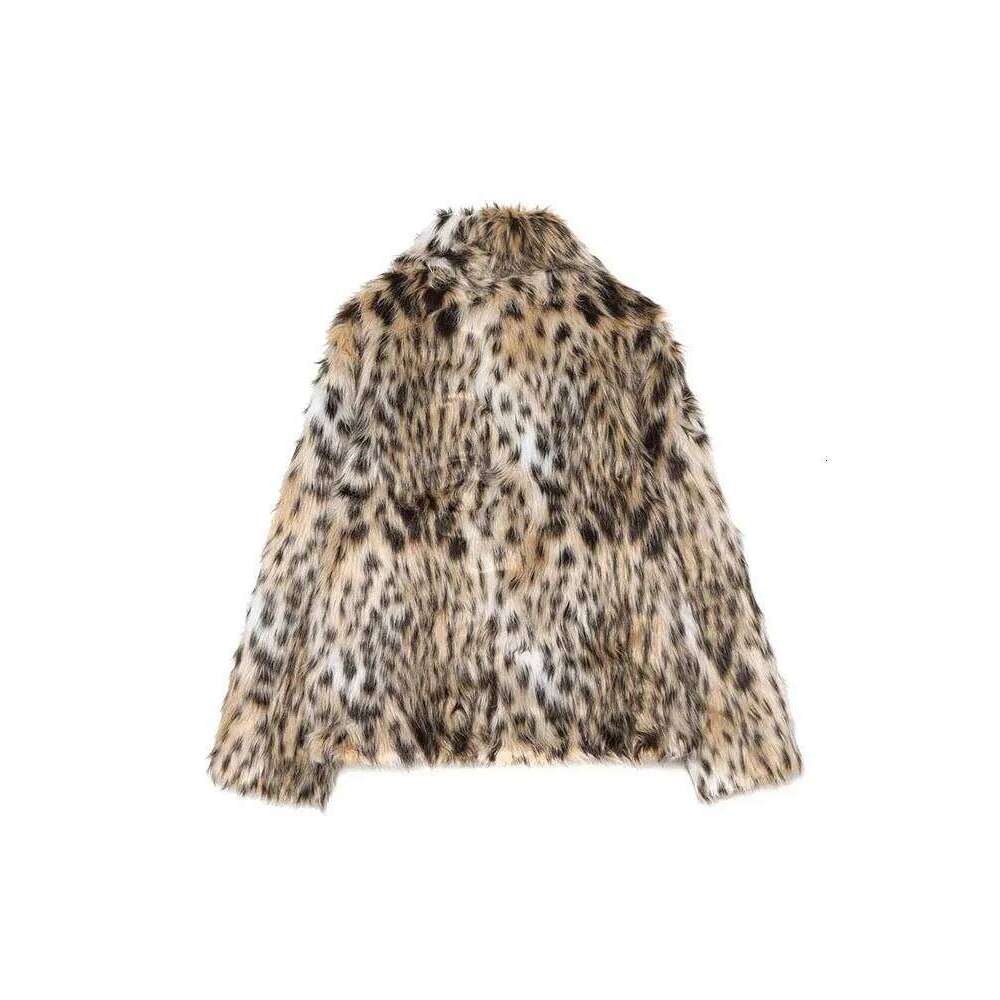 Fashion Faux Fur Women Autumn Warm Stylish Casual Coat Winter Street Slim Elegant Outerwear Femme New