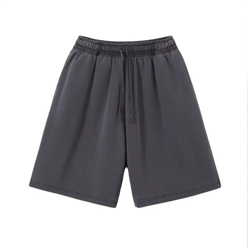 12 colors of 100% pure cotton mens and womens drawstring high waisted loose and fashionable casual oversized shorts 250403
