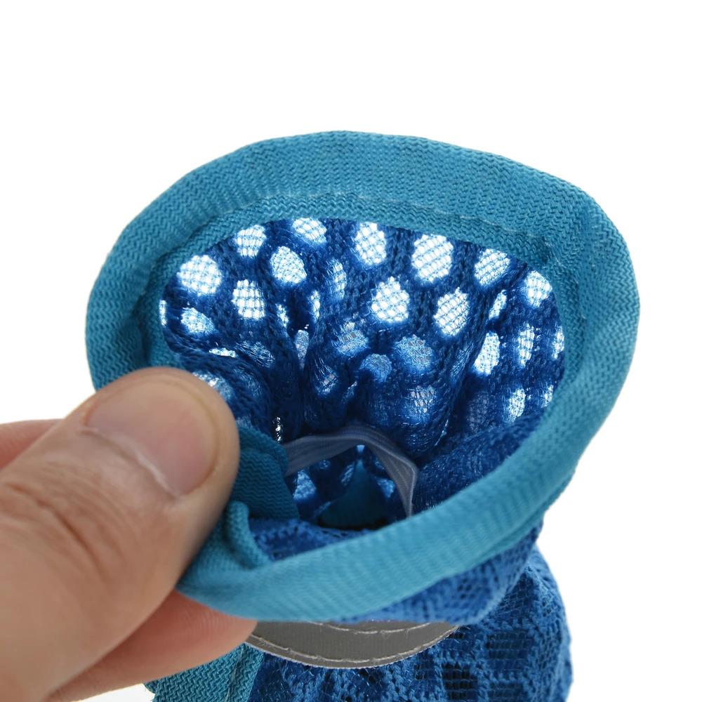 4pc/set Dog Shoes Summer Breathable Pet Boots For Small Dogs Soft Anti-slip Puppy Footwear Outdoor Reflective Chihuahua Supplies 250402