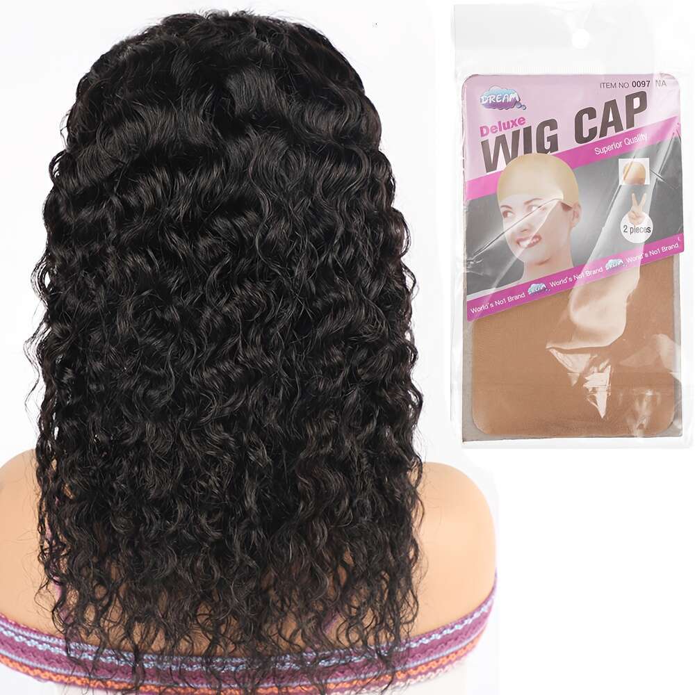 14, 16 Inch 180% Density Water Wave Front 13X4 Transparent Wet And Wavy Lace Frontal Wigs Human Pre Plucked Natural Hairline With Baby Hair