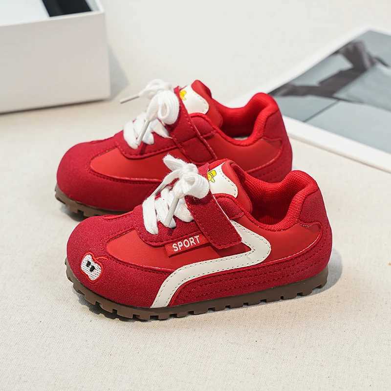 Childrens Sneakers 2-12 Years Old Yellow Leather Boys Girls Casual Shoes Four Seasons Models Red Fashion with Kids Board ShoesT251105