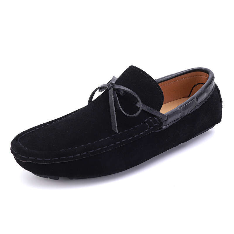 Large size cowhide bean sizes 38-48, leather for men, 2023 spring and autumn new style, one foot driving shoes