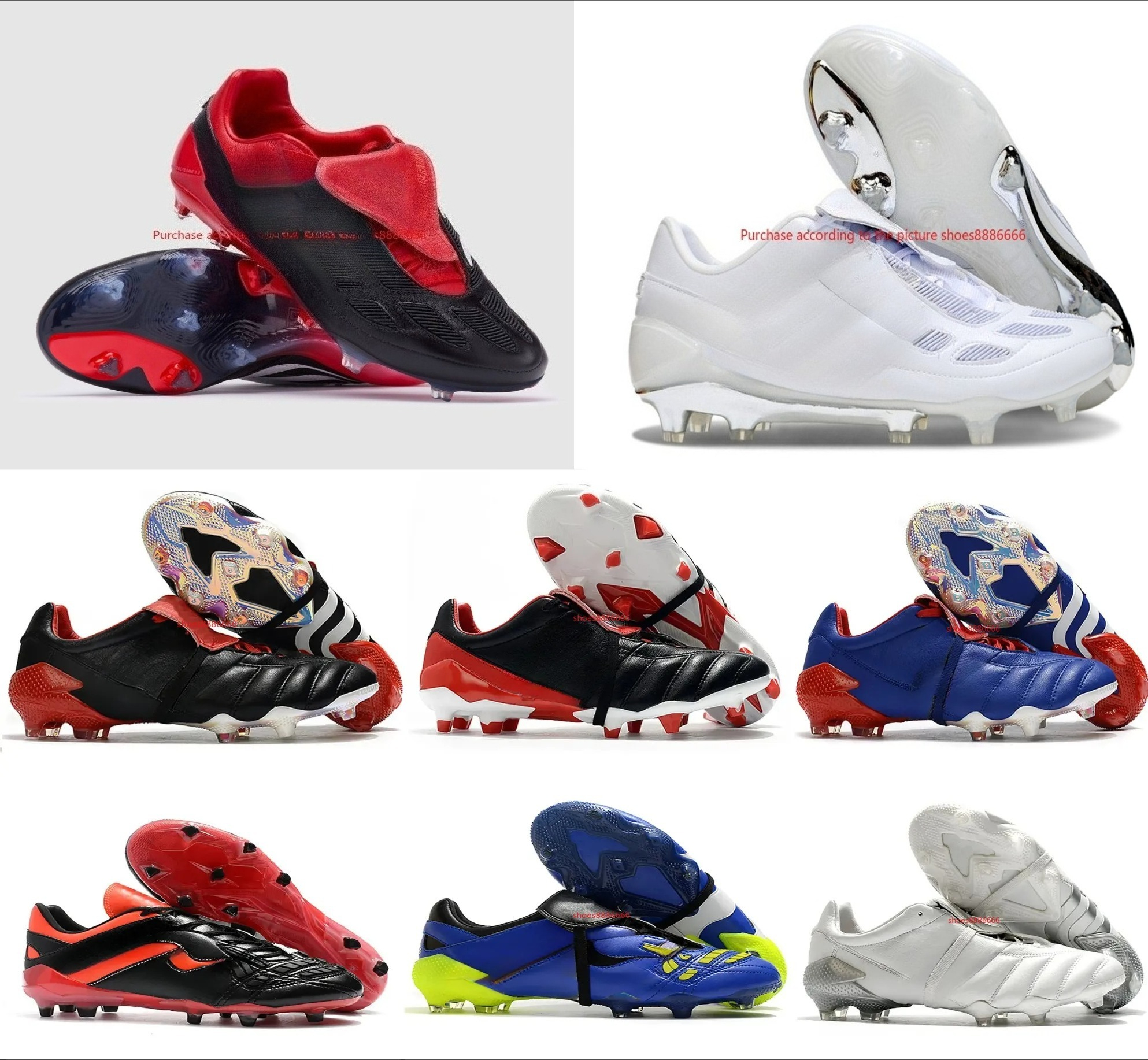 2025 Football Boots Retro Tongue Fold Laceless Laces FG Mens Soccer Cleats Comfortable Training Leather Football Shoes size 39-45