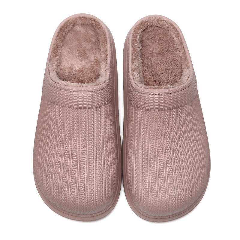 Optimal Winter New Ins Cotton Slippers for Women, Thick Bottom, Outdoor Waterproof, Outward Wearable, Fashionable, Versatile, Home Furnishing, Male