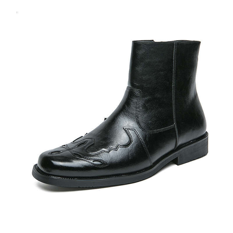 Large Western style cowboy knight sizes 38-46, new short Martin boots, men's boots